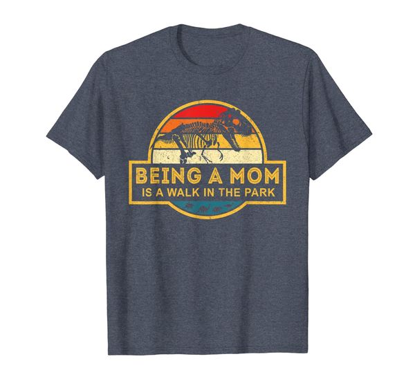 

being a mom is like a walk in a park funny shirt gift, White;black
