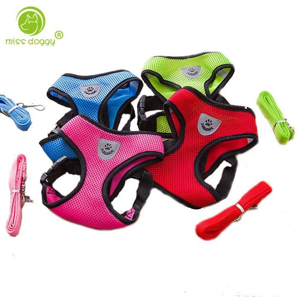 

dog collars & leashes design pet harness mesh breathable vest comfortable sports for small medium dogs adjustable nylon leash 20e