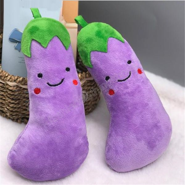 20CM Simulation Eggplant Plush Toy PP Cotton Filled Simulation Vegetable Pendant