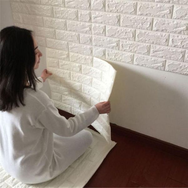 

wallpapers self adhesive pe foam 3d wallpaper home decor brick pattern waterproof wall paper bedroom living room papel de parede