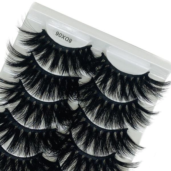 

5pairs 8d faux mink hair false eyelashes thick long eye lashes cils maquillaje wispy makeup extension tools