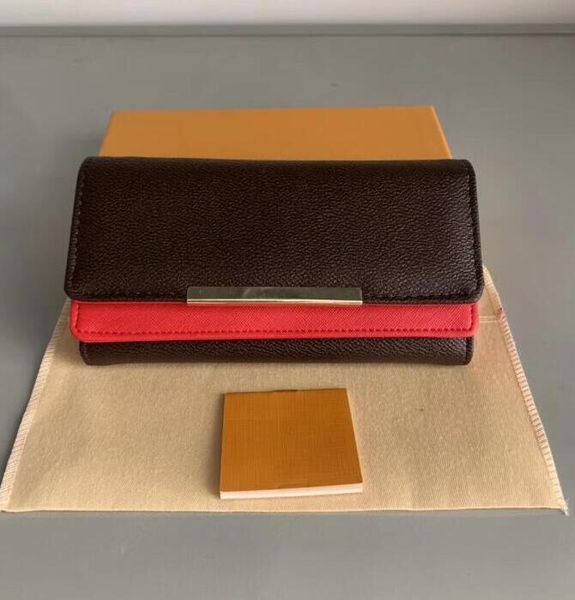 

fashion women clutch wallet pu leather wallet single zipper wallets lady ladies long classical purse with orange box card 60017