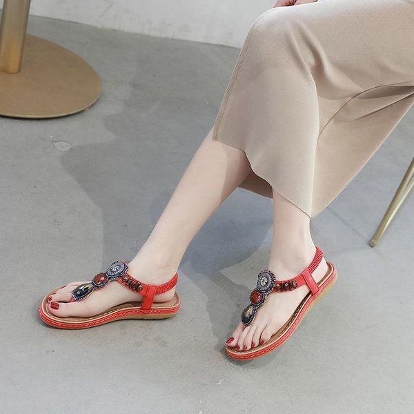 

fashion summer shoes women 2021 solid casual sandalias de mujer verano flat woman sapatos feminino elastic band sandals, Black