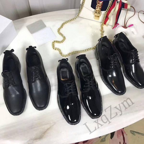 

dress shoes office lady business leisure style single genuine leather round toe women's classic mid heels, Black