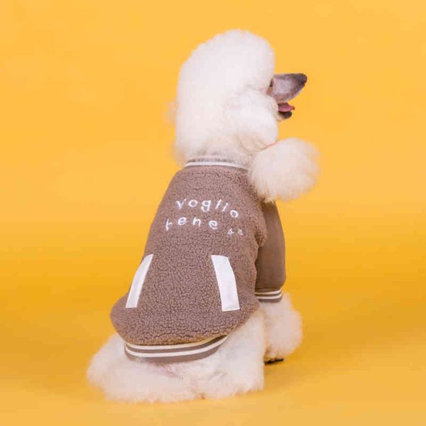

and 2021 autumn winter cashmere cotton clothing pet supplies teddy dog coat