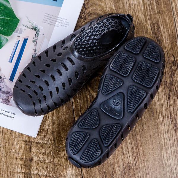 

sandals summer casual men women non-slip hole shoes fashion comfortable sandal couples outdoor beach zapatos hombre, Black