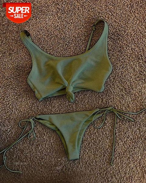 

bathing suits bikini chest knotted swimsuit solid color split #4f0n, White;black