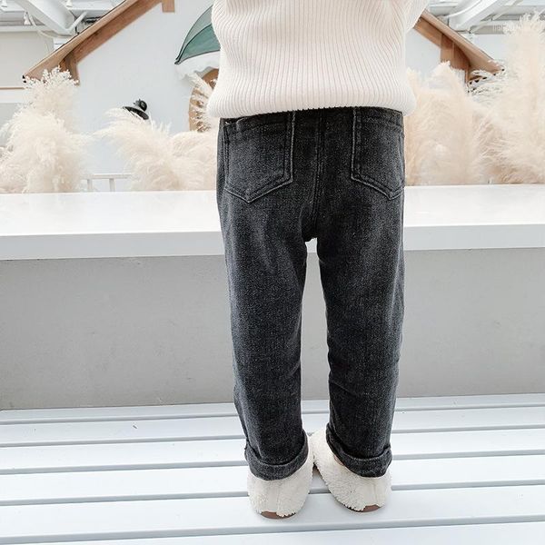 

children with sweat pants child qiu dong han edition girl warm western style jeans trousers manufacturers1, Blue