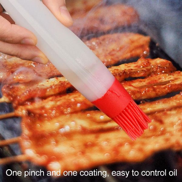 

tools & accessories silicone oil bottle brush with lid basting brushes heat resistant soy sauce dispenser