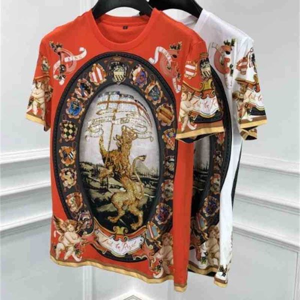 

men's t-shirts t shirts 20ss brand flower crown letter print diamond embroidery tee cotton casual fo 603v, White;black