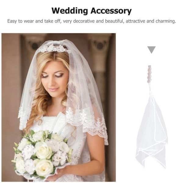 

party hats elegant wedding veil headband with crystal embellishment for bachelorette