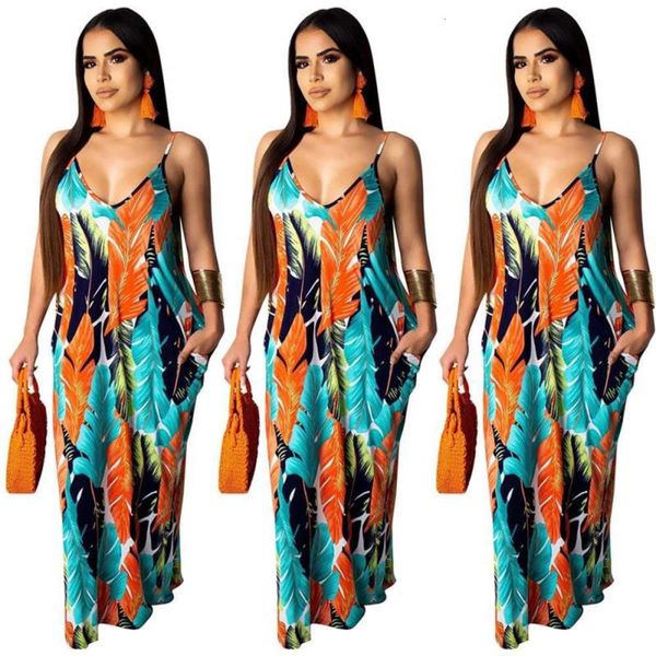 

2020 summer street trendsetter women's v-neck swing dress, Black;gray