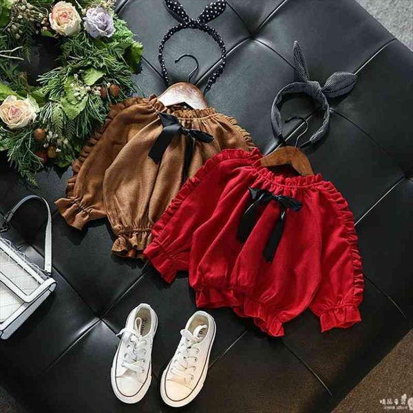 

korean spring girls fashion kids pleated shirt autumn lace bow long sleeved t for girl 3 8 years, Blue