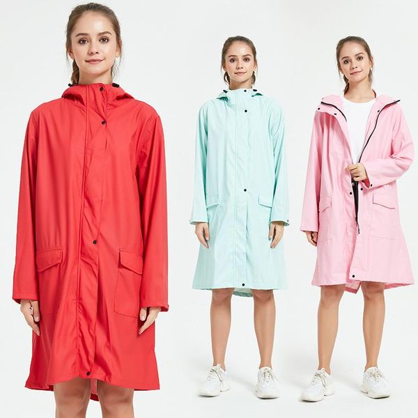 

raincoats women stylish long raincoat waterproof rain jacket with hood