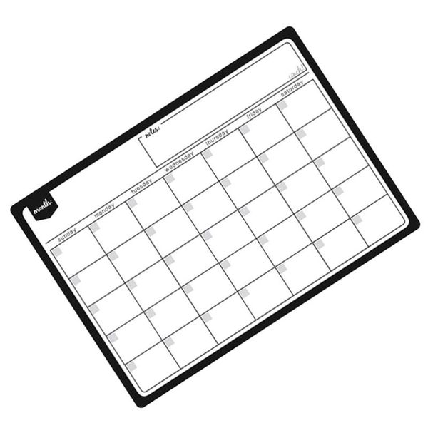 

erasable magnetic plan paste weekly planner schedule sticker message board for home shop refrigerator (horizontal plate 8 month notepads, Purple;pink