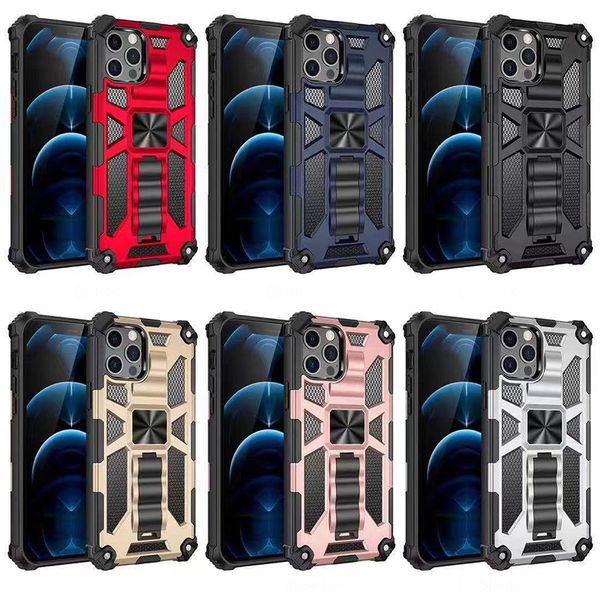 Caixa Magnética Kickstand para iPhone 13 12 Pro Max 11 XR XS 6 7 8 PLUS S21 Ultra S20 Hybird Armor Case