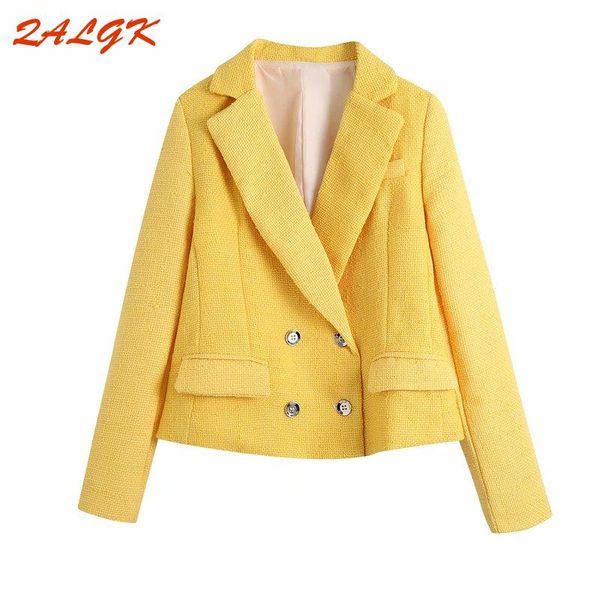 

women's suits & blazers suit female jacket autumn and winter double-breasted short temperament all-match solid color casual clothes, White;black