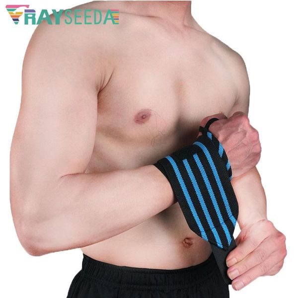 

wrist support rayseeda 1pc adjustable sports safety bandage wristband hand protector for weightlifting training volleyball climb, Black;red