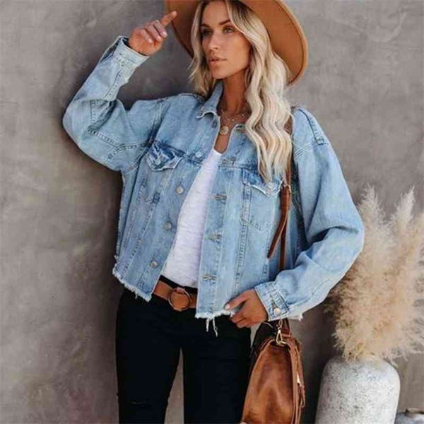 

women's jackets coats autumn and winter denim street trendsetter loose short hairline jacket o7go, Black;brown