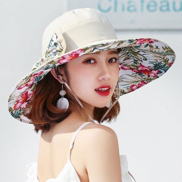 

wide brim hats lady beach sun hat summer for women superlarge cap female england style girls bow fedora, Blue;gray