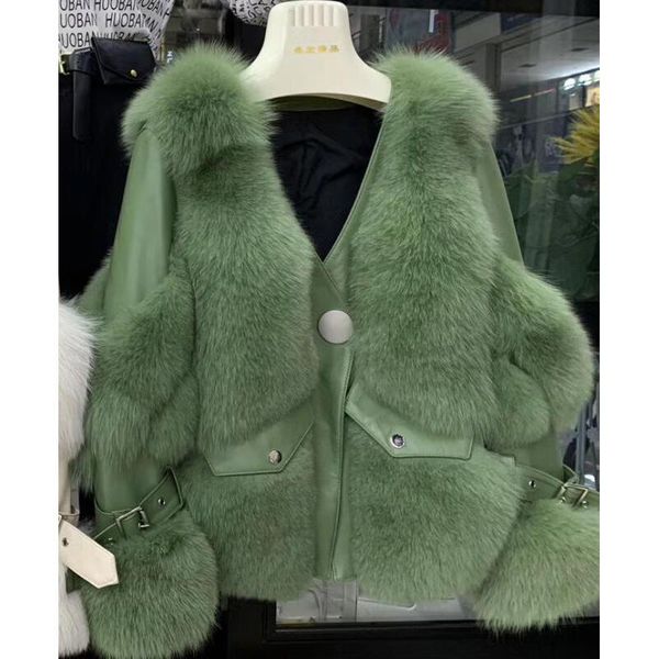 

women's fur & faux stylish coat real vest 100% natural jacket 2021 style, Black