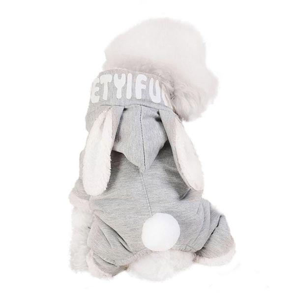 

dog apparel small cloth pet cute hooded thicken jacket coat puppy dogs warm winter costume 4-legged clothes