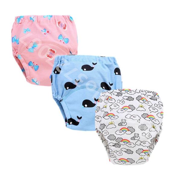 

baby infant toddler waterproof training pants cotton changing nappy cloth diaper panties reusable washable 4 layers crotch diapers