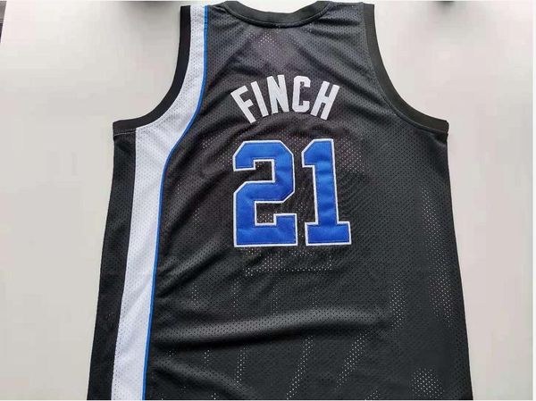 Nadir Basketbol Forması Erkek Genç Kadınlar Vintage Kaplanlar Larry Finch Siyah Boyut S-5XL Özel herhangi bir isim veya numara