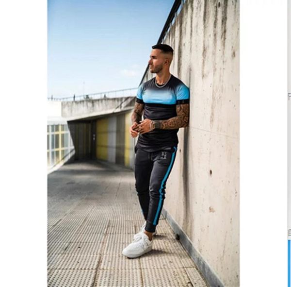 

men's t-shirts 2021 summer casual t-shirt 3d fashion striped street hip-hop short-sleeved clothing sports slim top, White;black