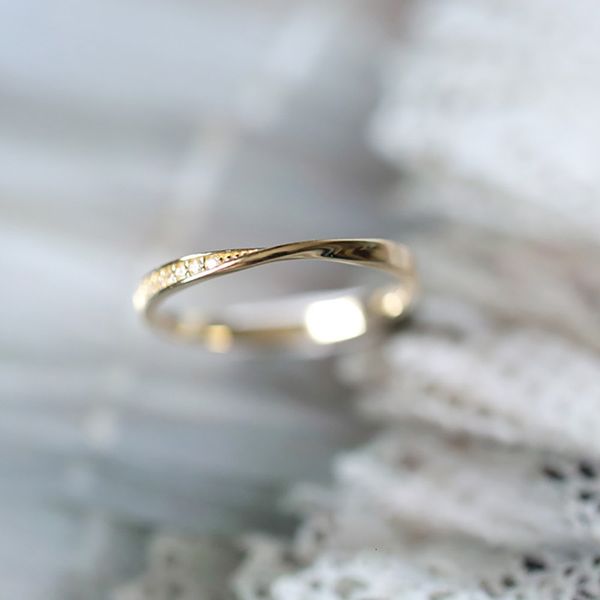 

suibao couple single row diamond ring 14k plated female ring, Silver