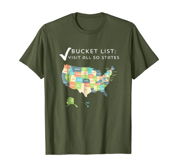 

Visited all 50 states shirt, USA map t-shirt gift for travel, Mainly pictures