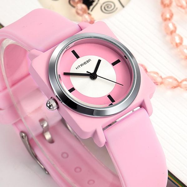 

wristwatches rebirth 2021 brand women's watches fashion wrist watch women ladies clock mujer bayan kol saati montre feminino, Slivery;brown