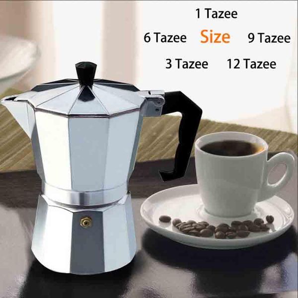 

coffee pots aluminum maker machine mug espresso mocha pot continental turkey octagonal tools
