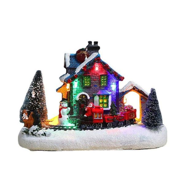 

party decoration house ornament led color lights snow view luminous christmas holiday gift