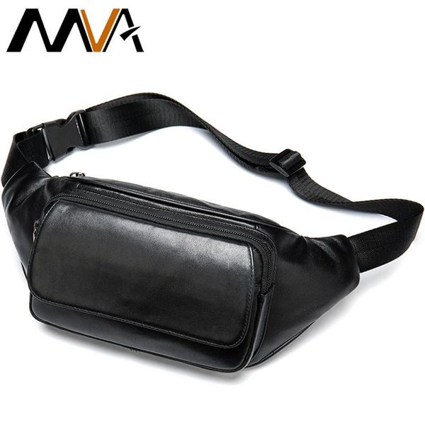 

waist bags men for mens chest bag sheep leather packs travel fanny pack belt male small phone 8917