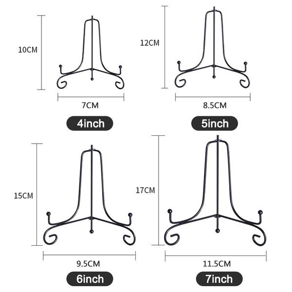 

frames 4/6/7/8/10/12inch iron bracket display stand for bowl plate art po picture frame