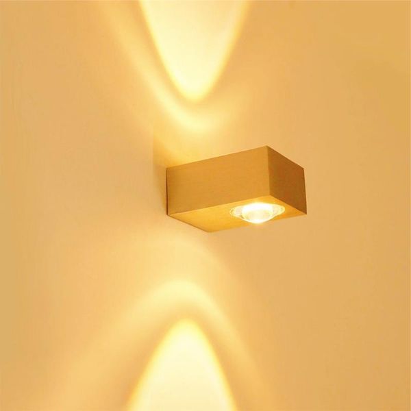 

wall lamp 2w led sconce lighting indoor aluminum light livingroom bedroom bedside illuminated modern home decoration lamps