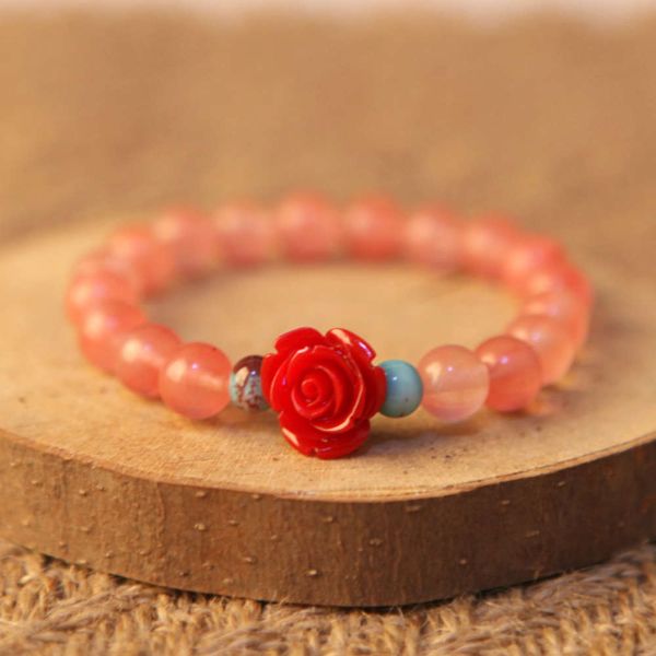 

qingge jingdezhen handmade porcelain beads bracelet crystal bracelet handmade string national style jewelry, Black