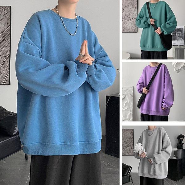 

men's hoodies & sweatshirts men 2021 mens oversized korean harajuku 7 colors black hoodie women