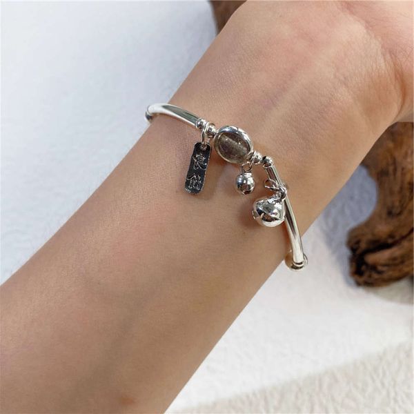 

worth more than 100 million brand bracelet titanium steel color protection design personality crowd cool wind elastic string live, Golden;silver