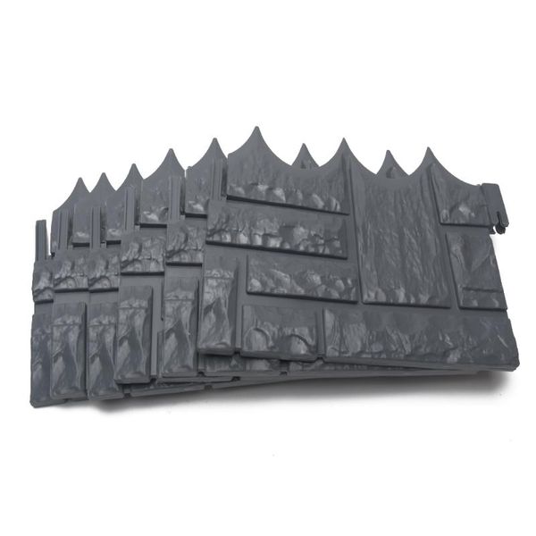 

fencing, trellis & gates 6pcs grey garden accessories landscape edging path home plant border decoration brick wall diy easy install lawn fe
