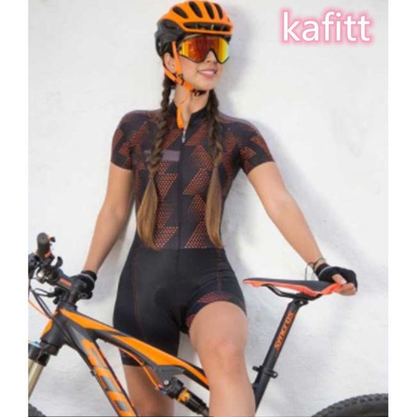 

racing sets 2021-kaficycling sports ladies cycling jersey race triathlon short-sleeved suit little monkey one-piece 20dgel pro, Black;blue