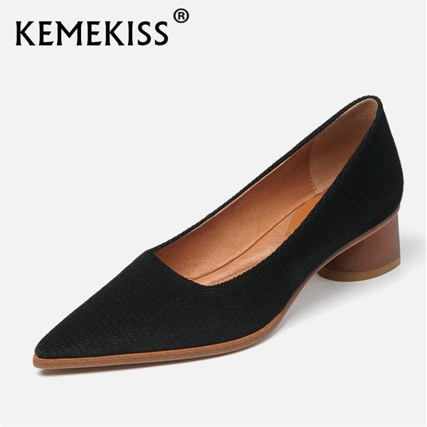 

dress shoes kemekiss women high heel strange suede pumps fashion elegant working footwear size 33-40, Black