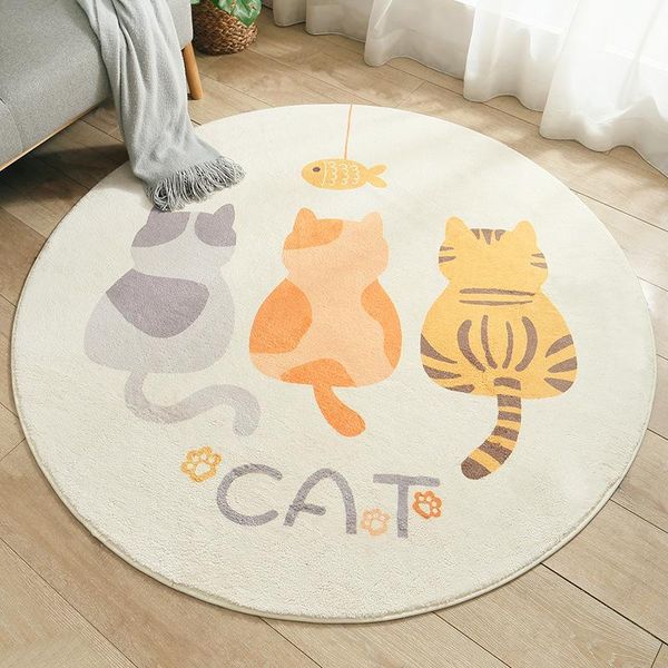 

carpets cartoon round carpet living room bedroom coffee table mat household bedside child crawling decoration teenager rugs