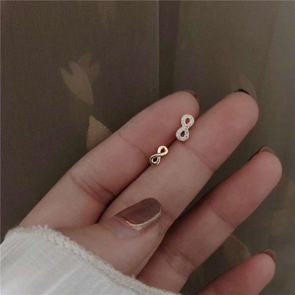 

number symbol earrings simple temperament asymmetric earbone nails free