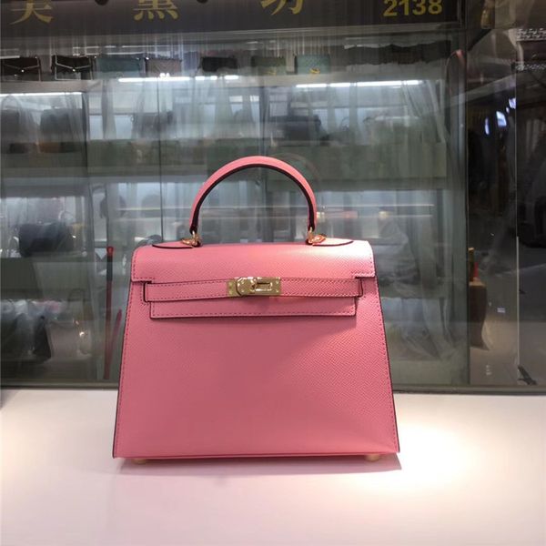 

design purse new second generation cowhide bag gao texture single shoulder messenger bag hand with box fashion