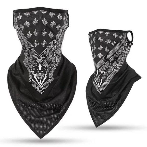 

fashion headband mask silk sport fishing scarf bandana neck ice pendant tube face legging cover triangle hiking accessory ecwah, Silver
