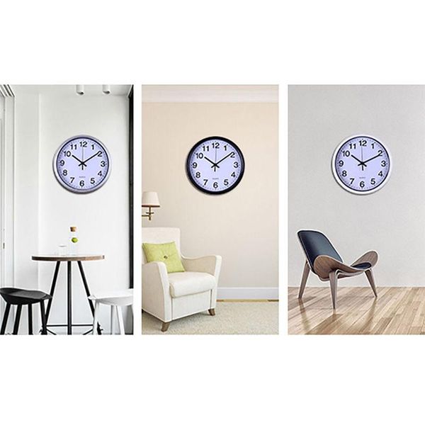 

wall clocks home living room sleek minimalist clock 12 inches silent sweep modern graceful bell desk creative digital #4j04