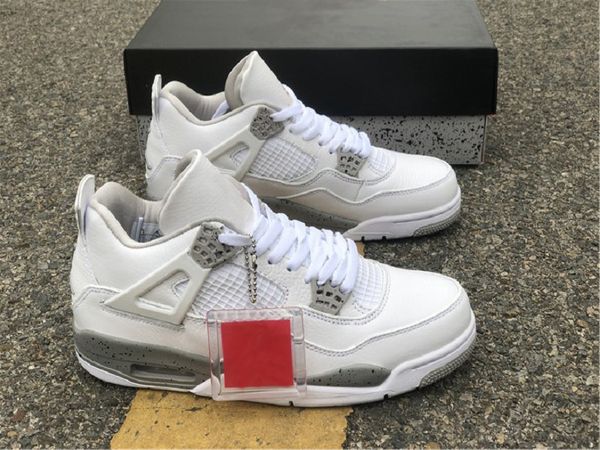 

ct8527-100 4 white oreo men basketball shoes 4s se university blue tech gray-white outdoor sports sneakers size 40~46 with box