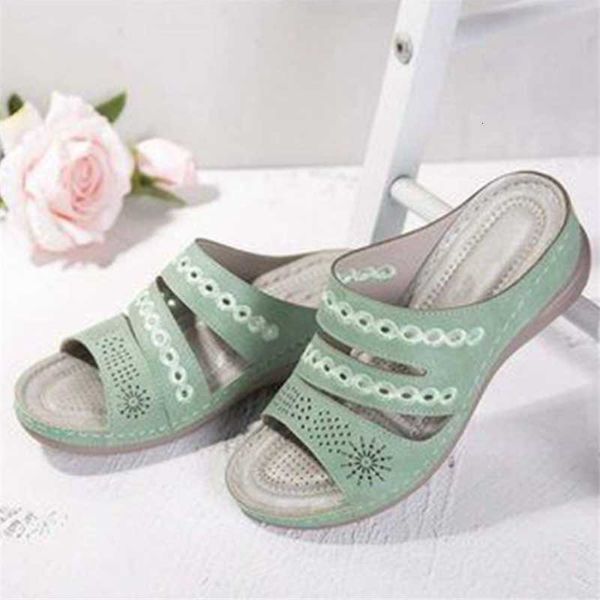

sandals summer women fashion wedges open toe mid heel outdoor platform vintage zapatos de mujer c6kj, Black